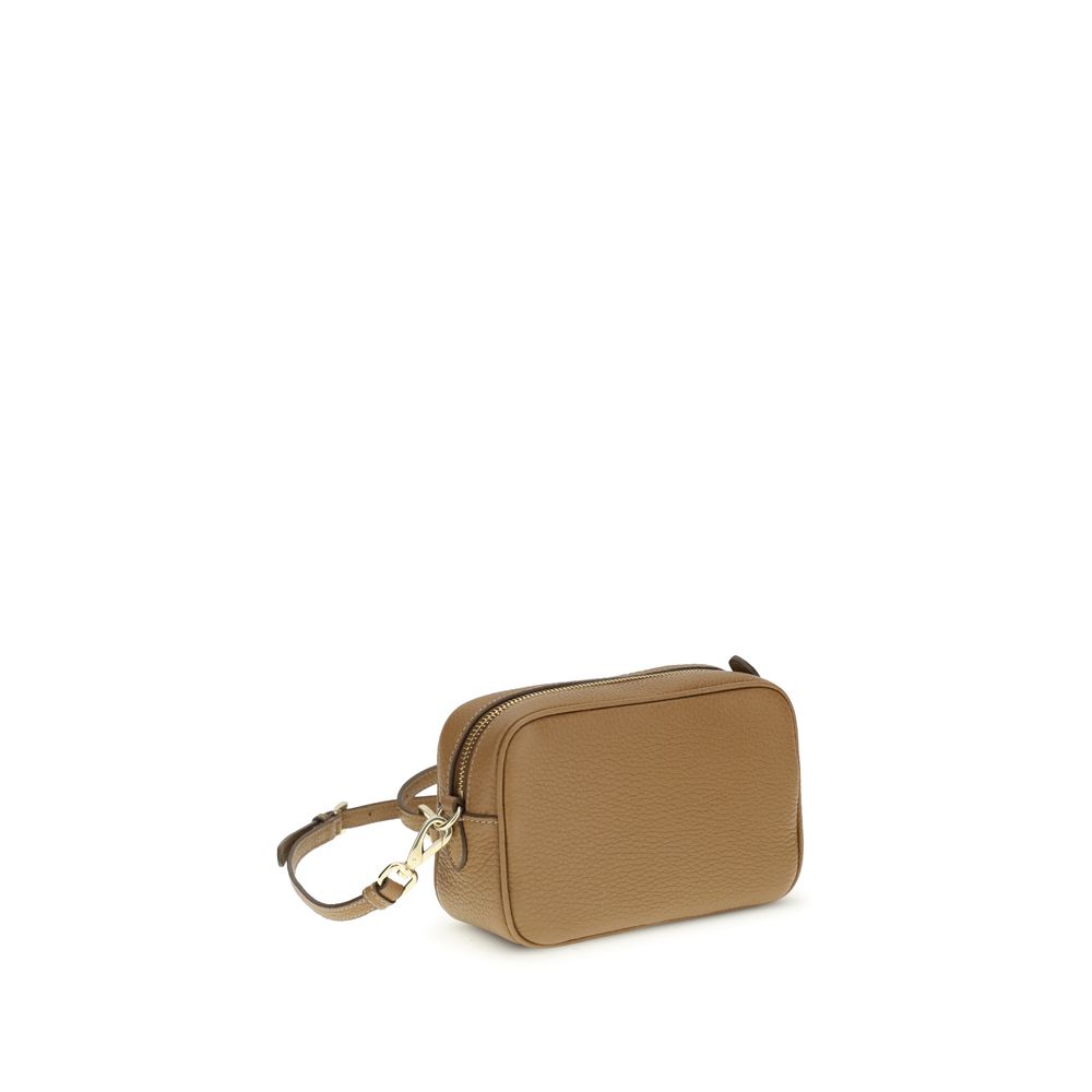 Prada Beige Calf Leather Bos Taurus Shoulder Bag Glam Steals