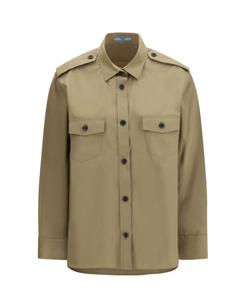 Prada Beige Cotton Shirt Glam Steals