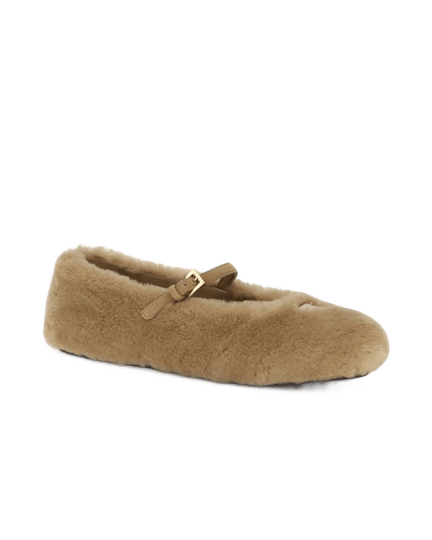 Prada Beige Lamb Ovis Aries Ballet Flats Glam Steals