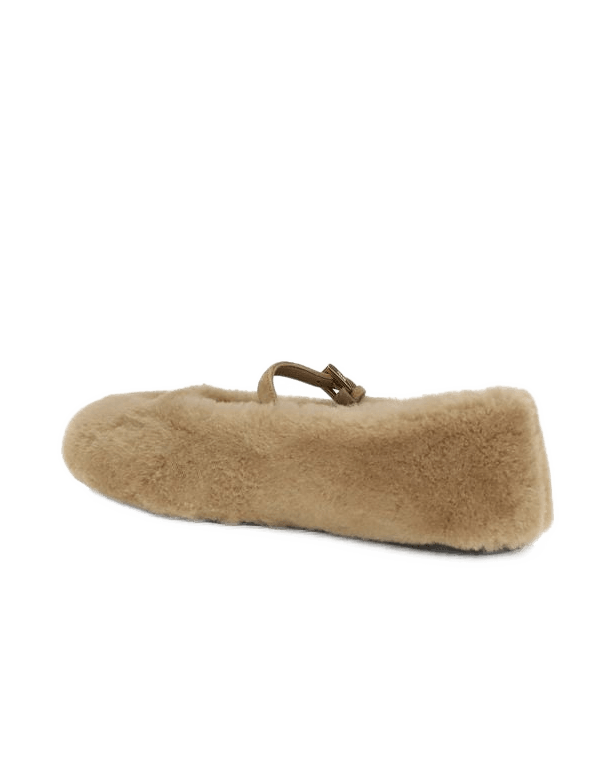 Prada Beige Lamb Ovis Aries Ballet Flats Glam Steals