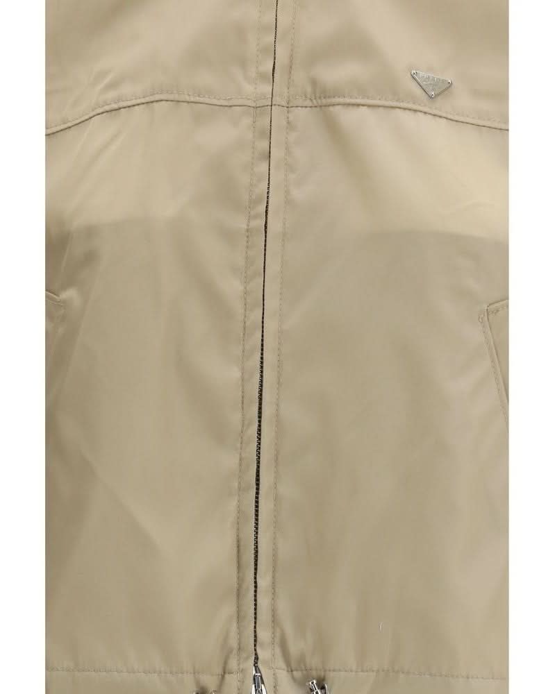 Prada Beige Recycled Polyamide Shell Jacket
