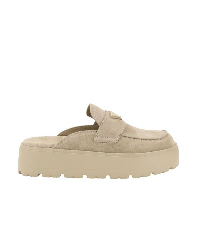 Prada Beige Rubber Platform Loafers Glam Steals
