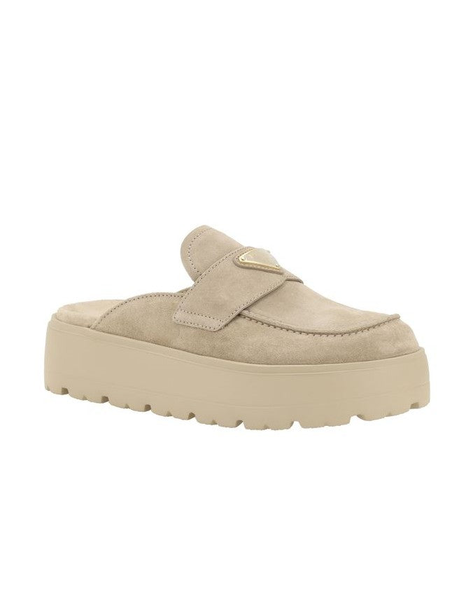 Prada Beige Rubber Platform Loafers Glam Steals