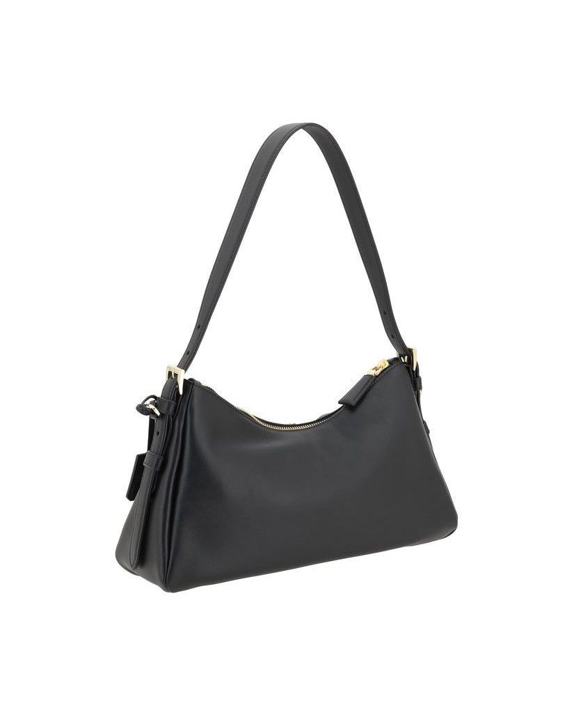 Prada Black Calf Leather Bos Taurus Shoulder Bag Glam Steals