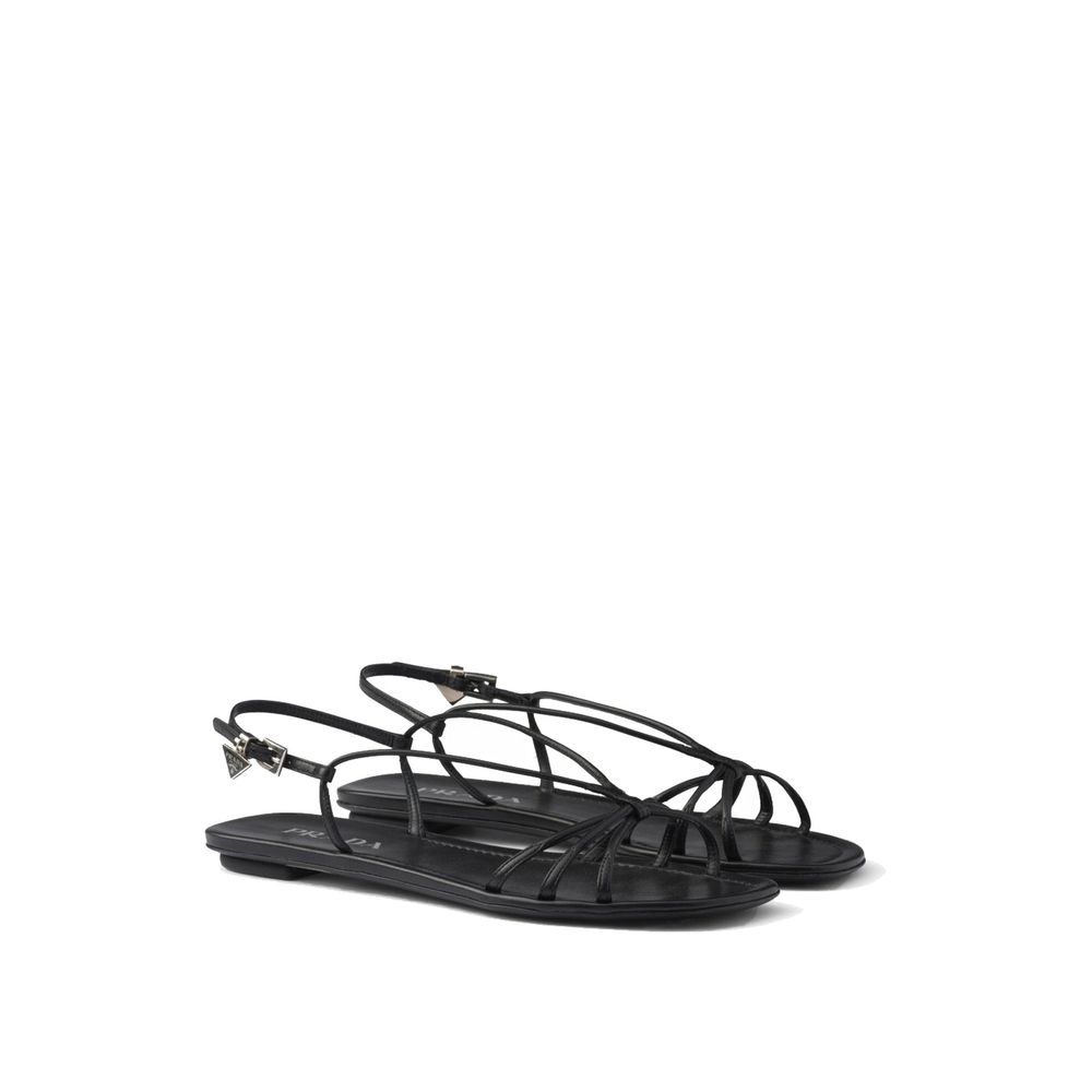 Prada Black Calfskin Strap Sandals Glam Steals