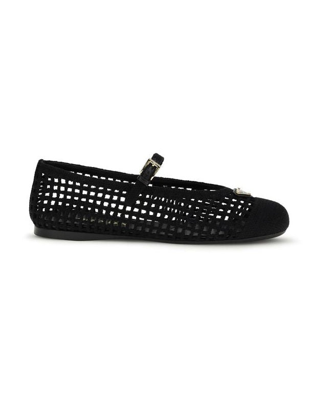 Prada Black Cotton Ballet Flats