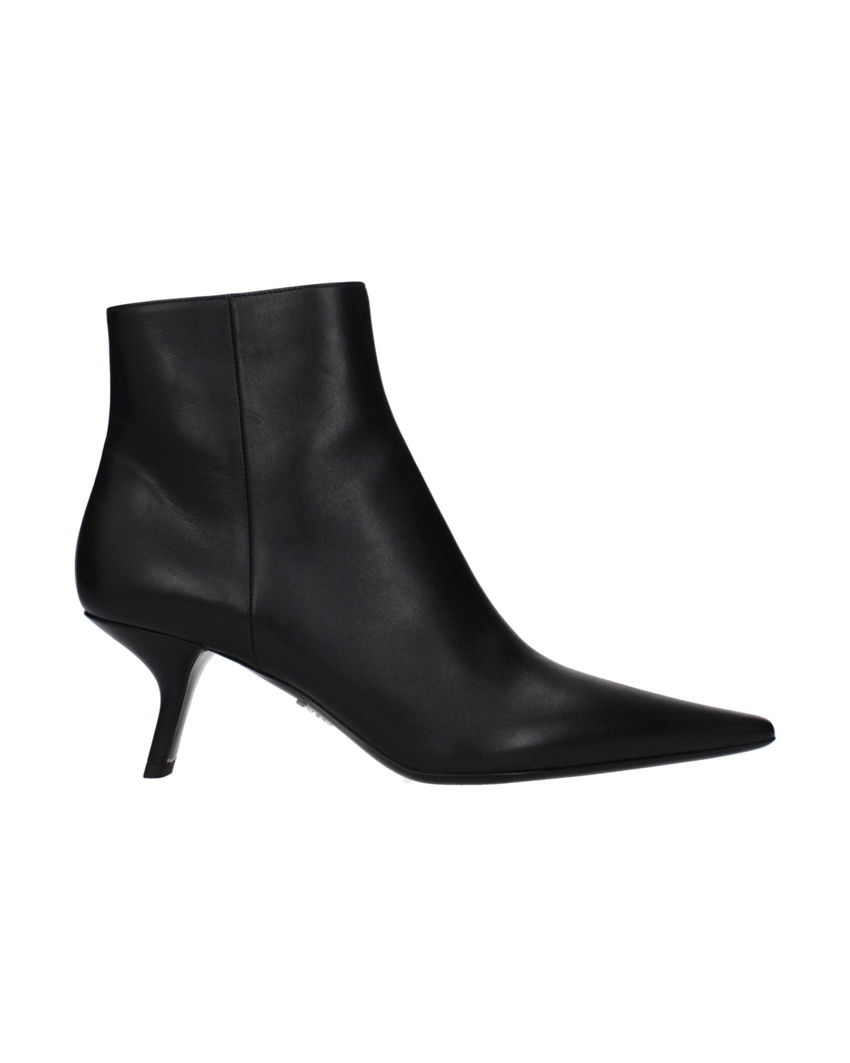 Prada Black Leather Ankle Boots Glam Steals