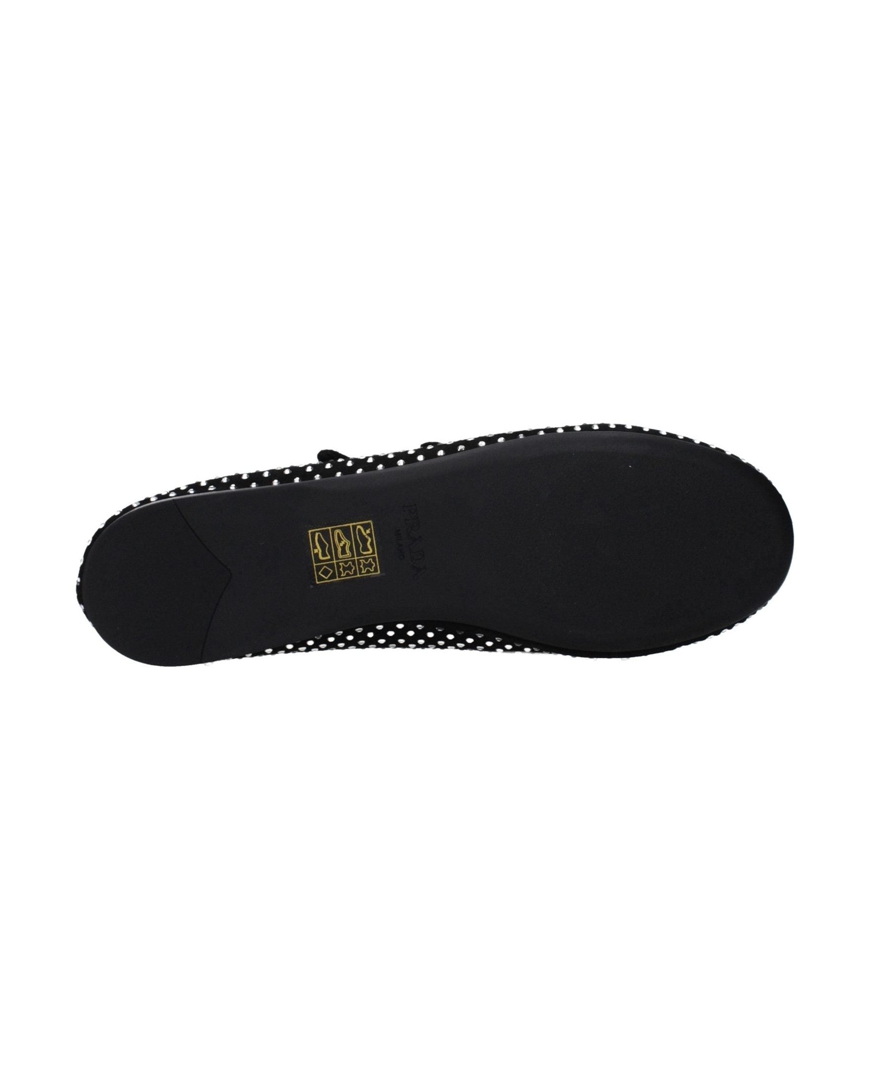 Prada Black Leather Ballet Flats