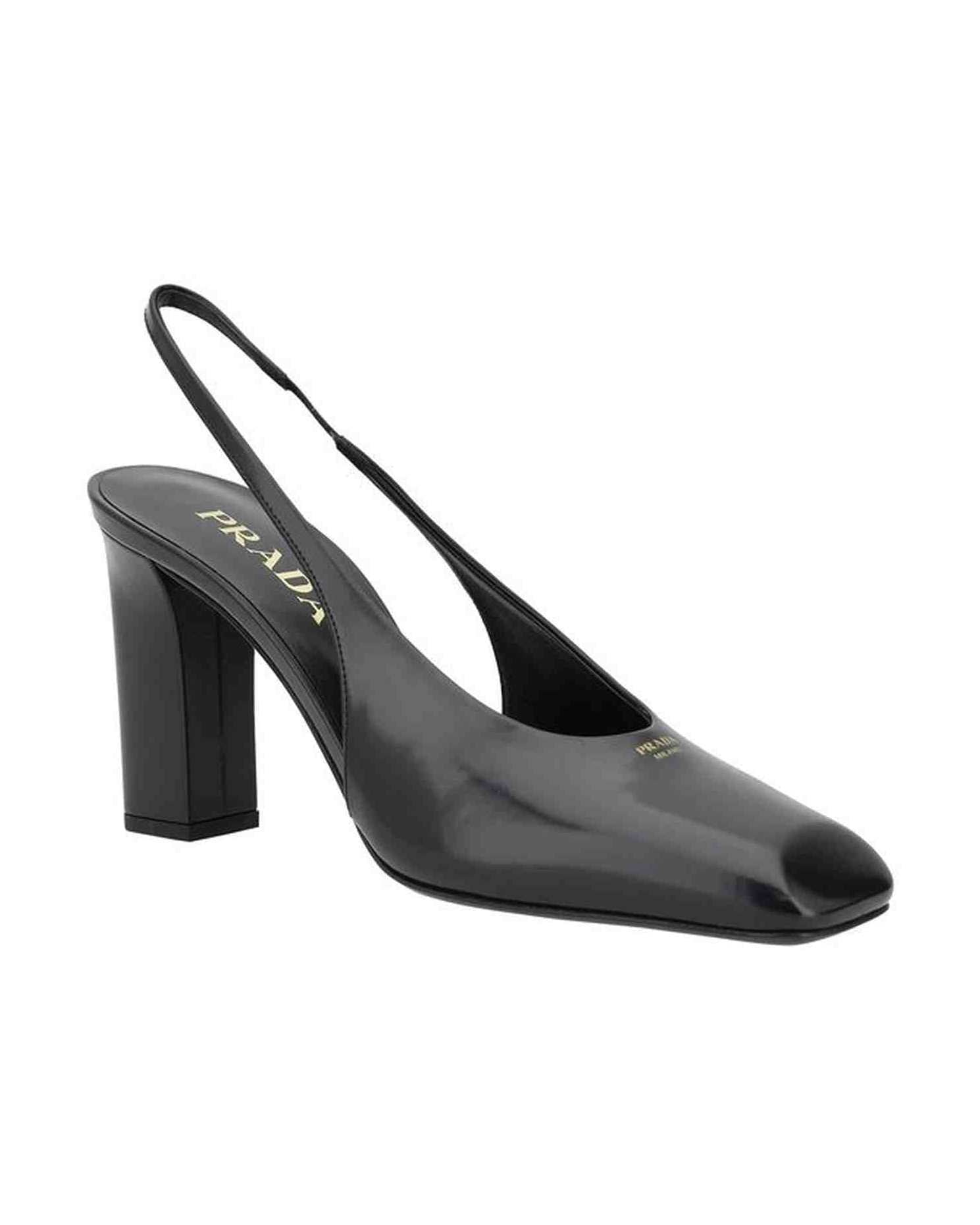 Prada Black Leather Calf Pumps Heels