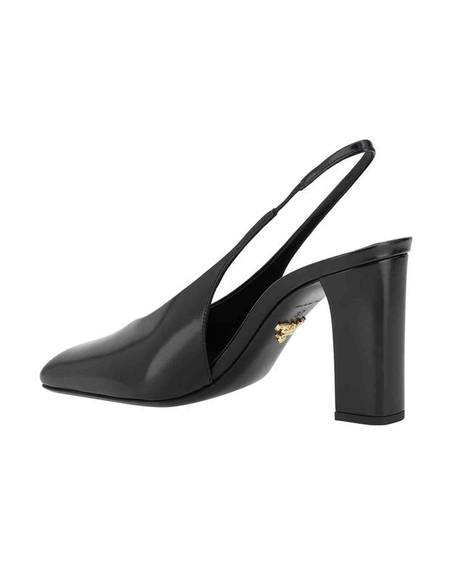 Prada Black Leather Calf Pumps Heels