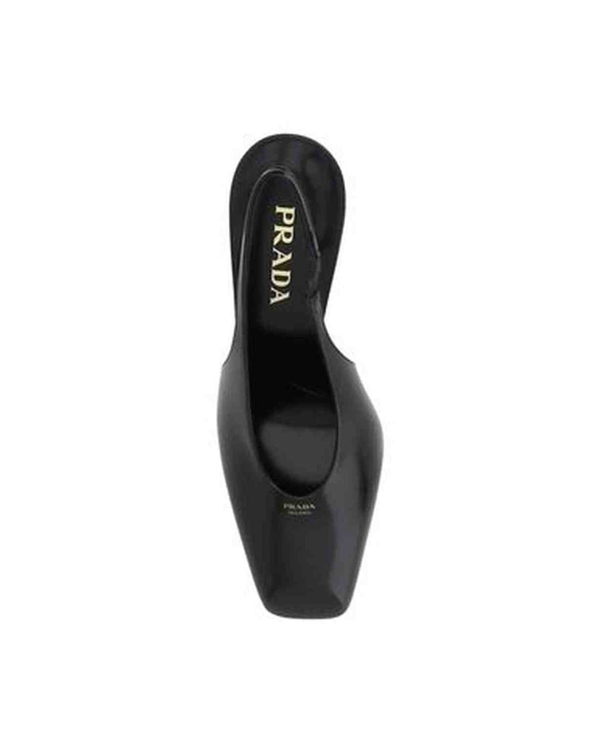 Prada Black Leather Calf Pumps Heels