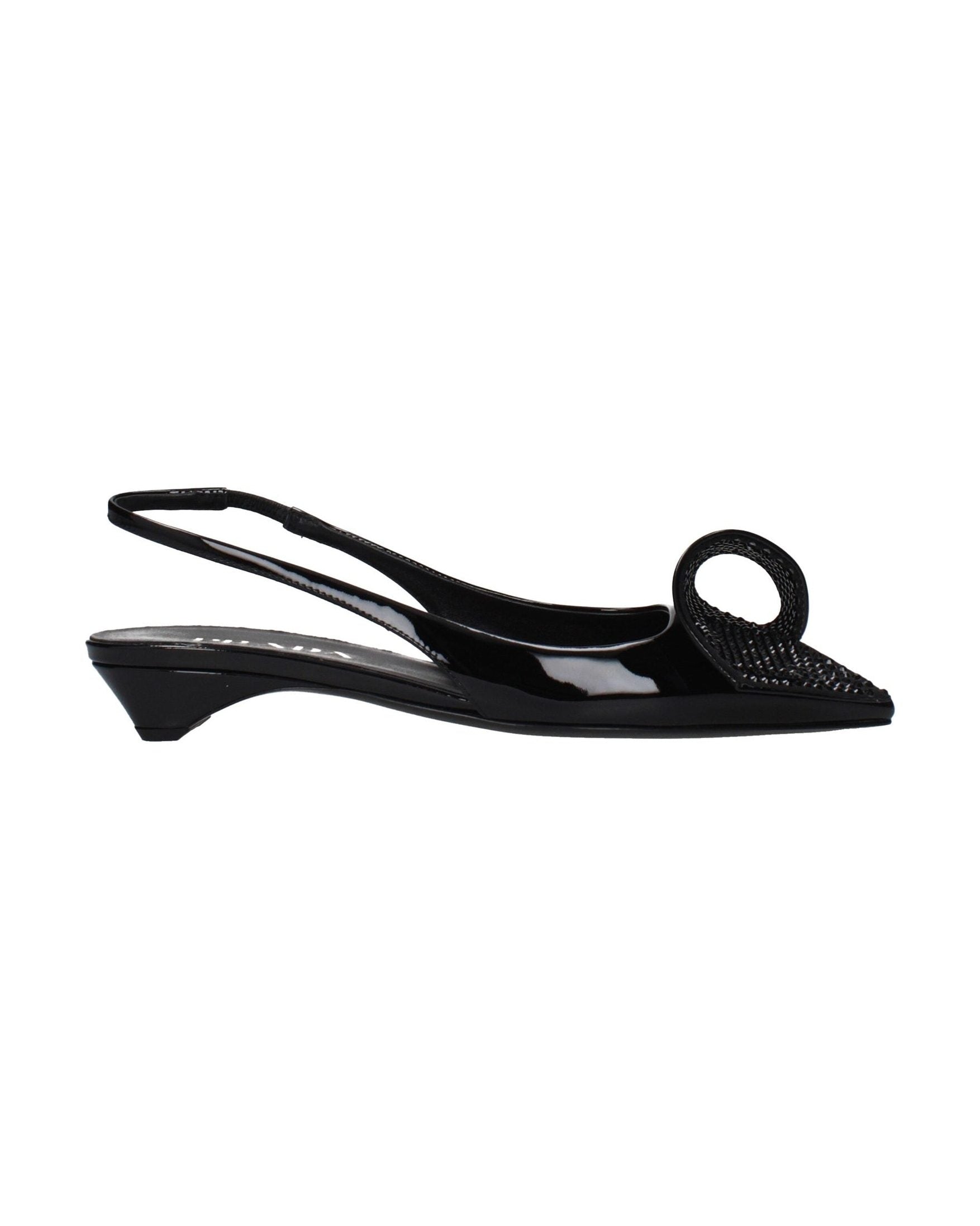 Prada Black Leather Flat Sandals Sandals