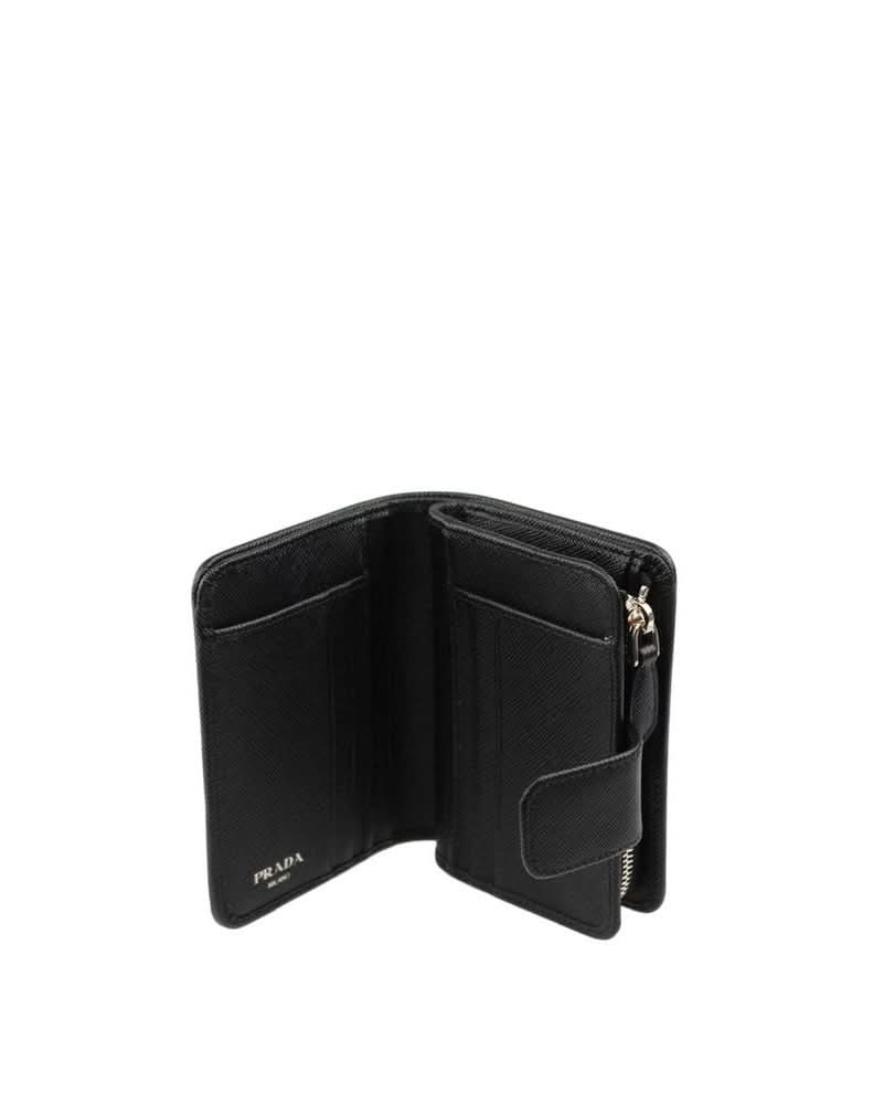 Prada Black Nylon Wallet Wallets