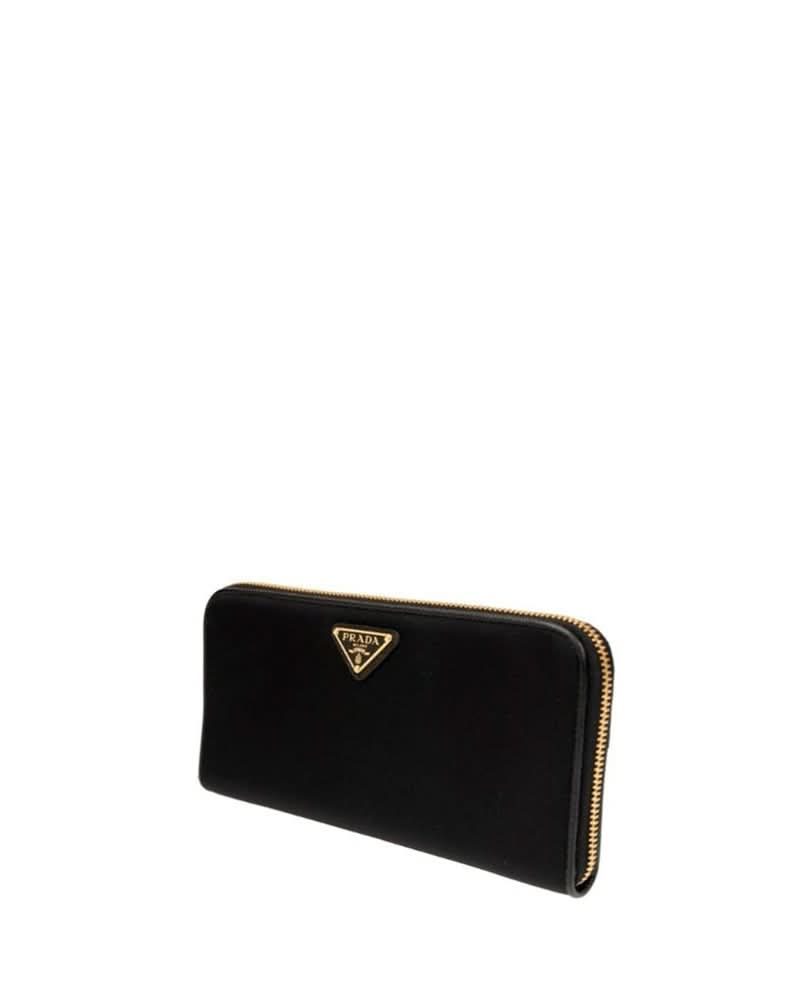 Prada Black Nylon Wallet Wallets