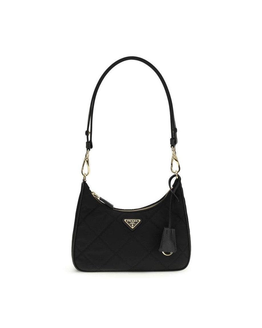Prada Black Recycled Polyamide Shoulder Bag Glam Steals