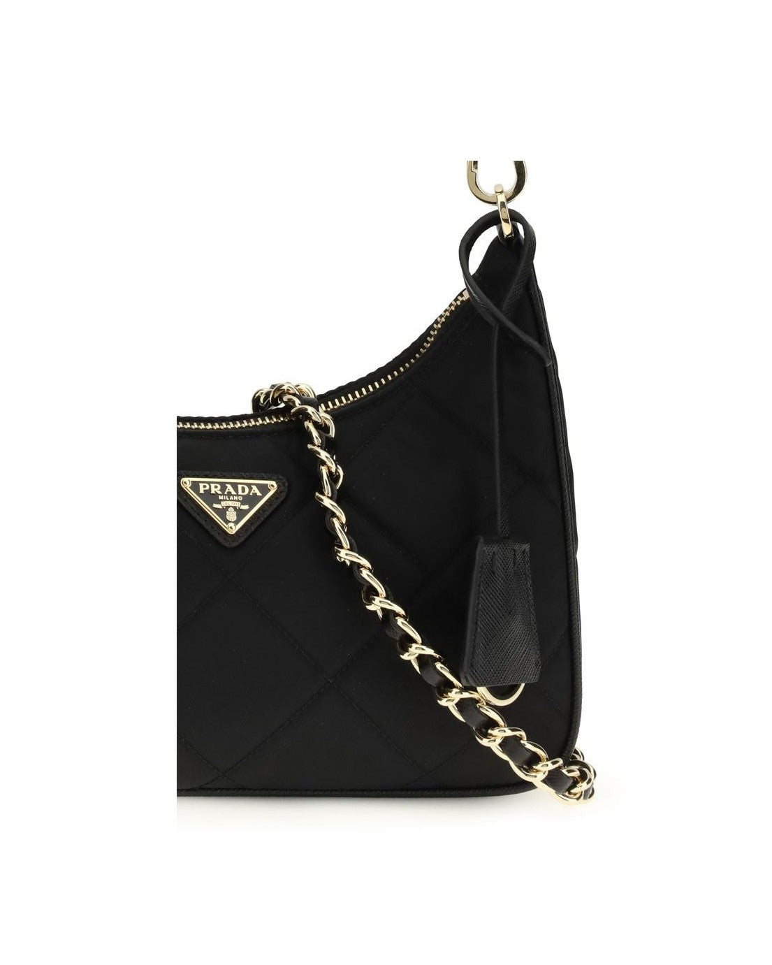 Prada Black Recycled Polyamide Shoulder Bag Glam Steals
