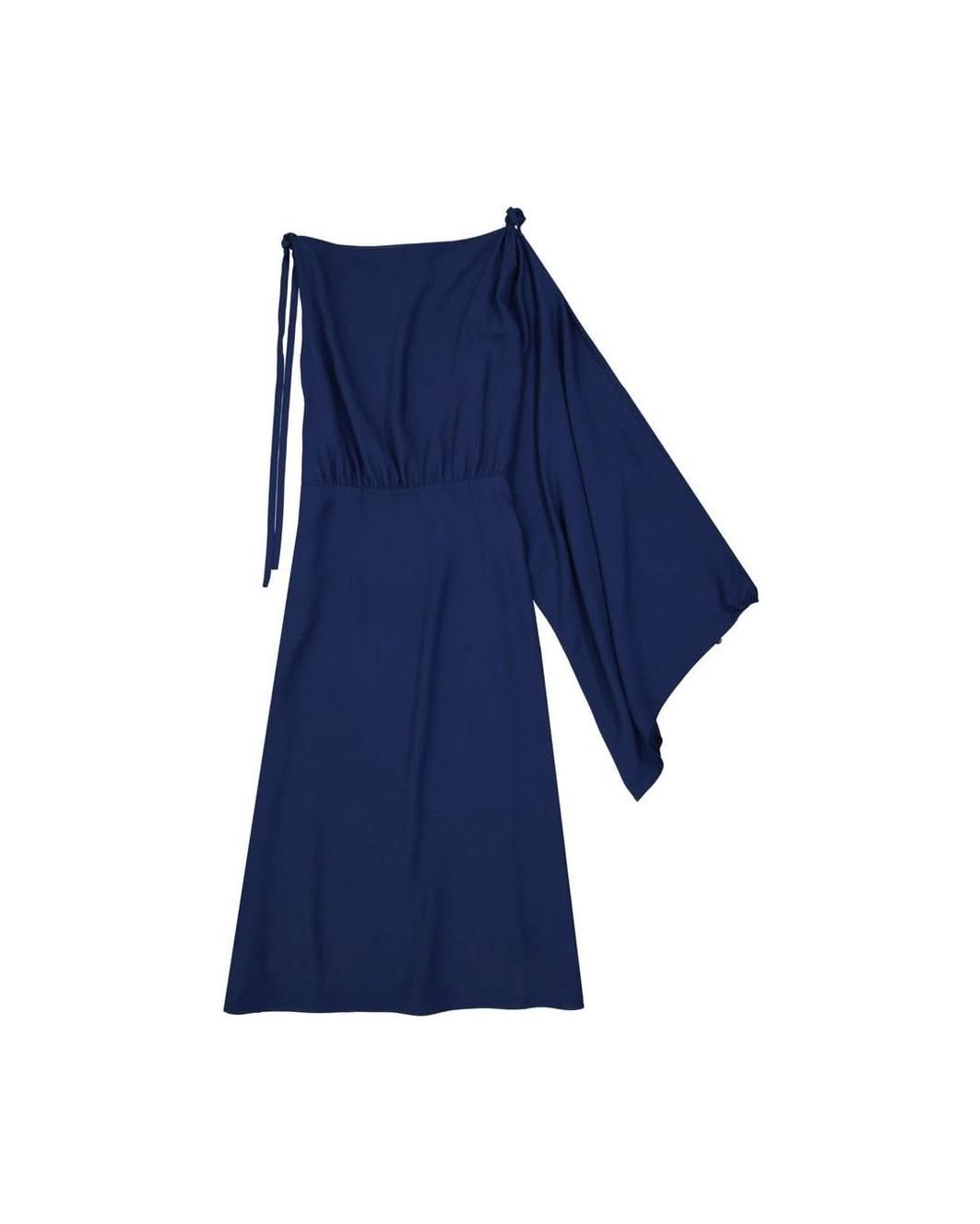 Prada Blue Acetate Cocktail Dress