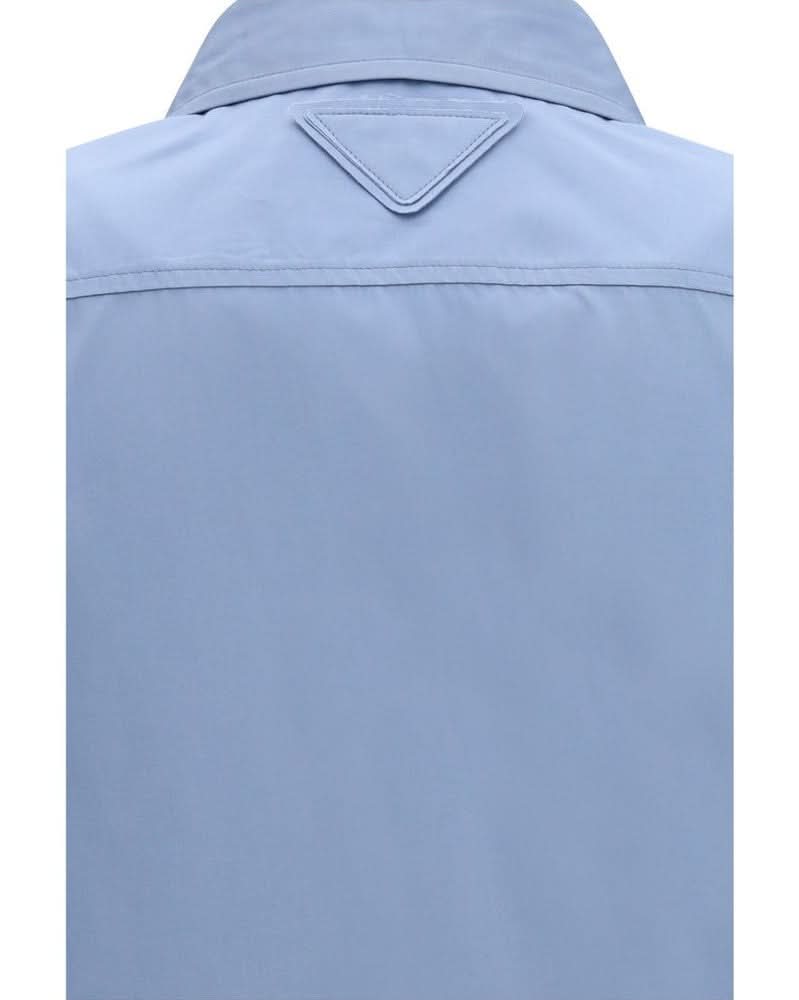 Prada Blue Cotton Dress Shirt Glam Steals