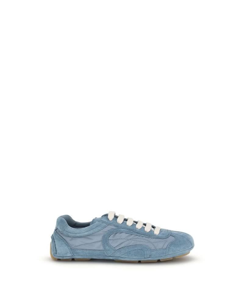 Prada Blue Lamb Ovis Aries Athletic Sneakers