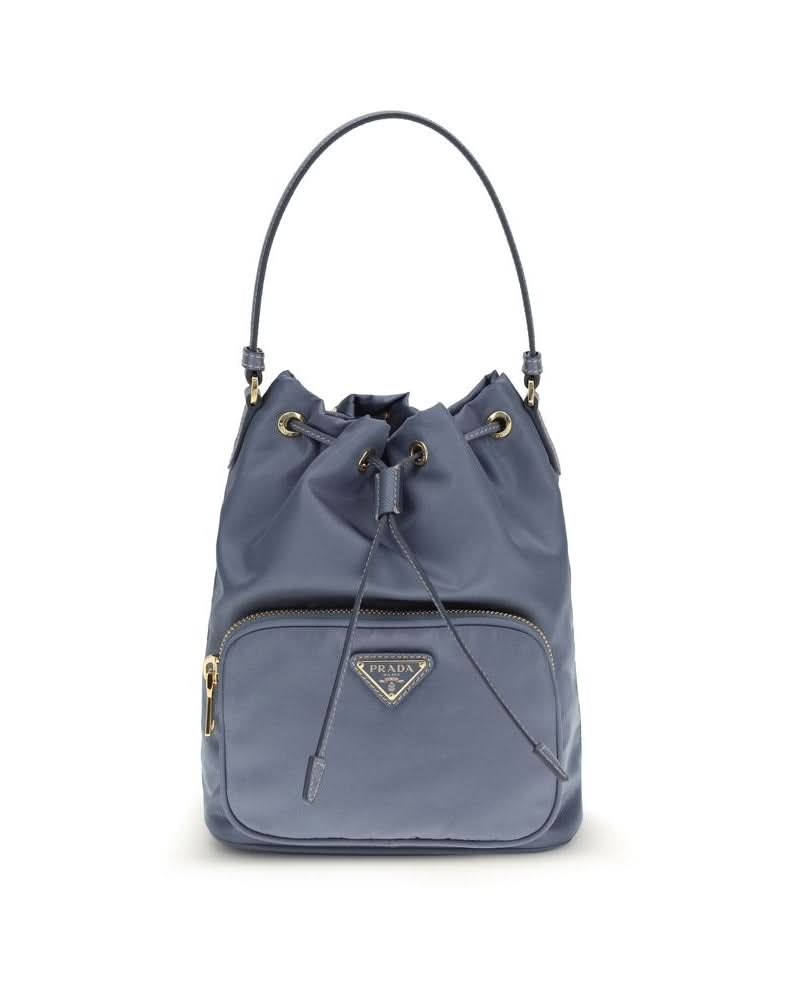 Prada Blue Polyamide Bucket Bag