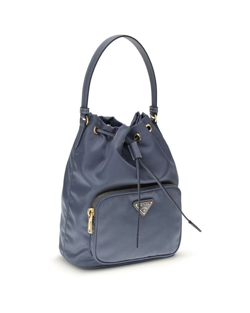 Prada Blue Polyamide Bucket Bag