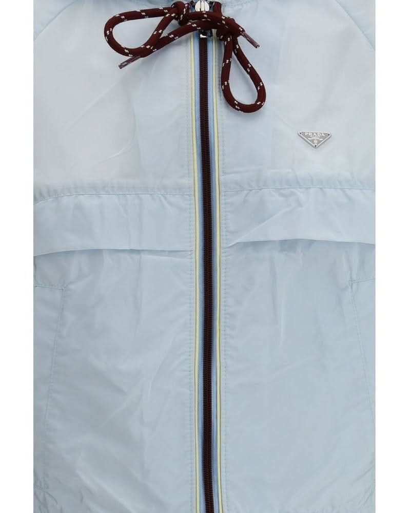 Prada Blue Recycled Polyamide Shell Jacket