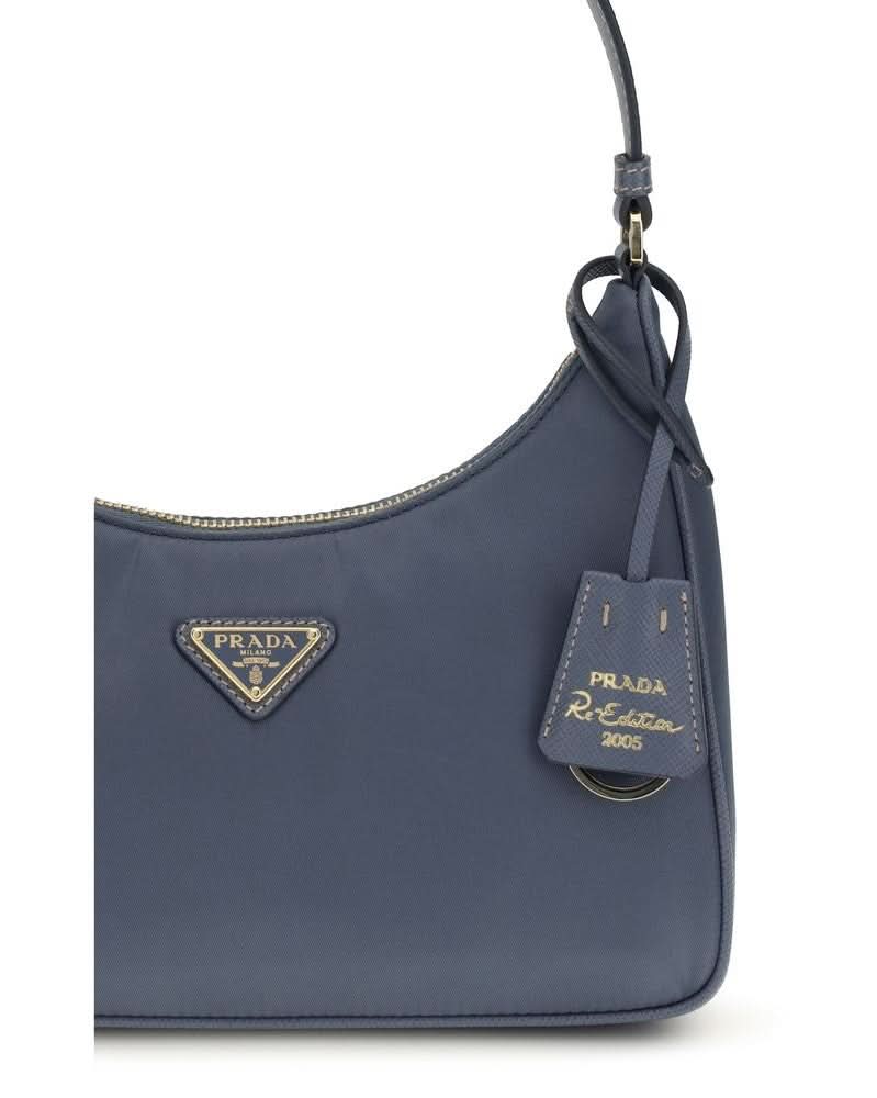 Prada Blue Recycled Polyamide Shoulder Bag
