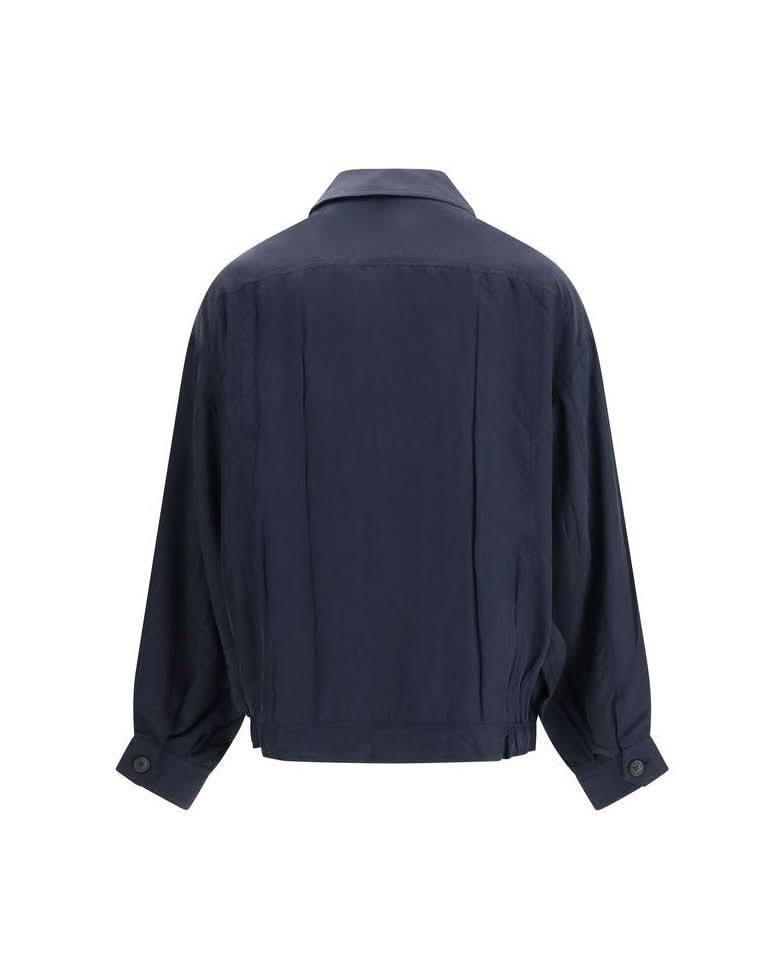 Prada Blue Silk Coat