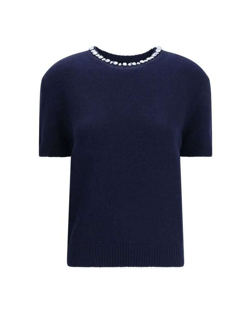 Prada Blue Wool Fleece Sweatshirt Glam Steals