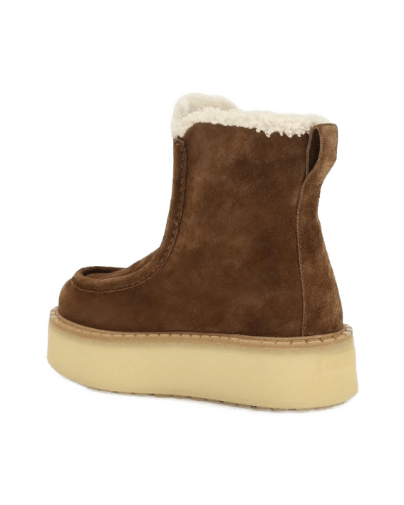 Prada Brown Calf Leather Bos Taurus Ankle Boots Glam Steals