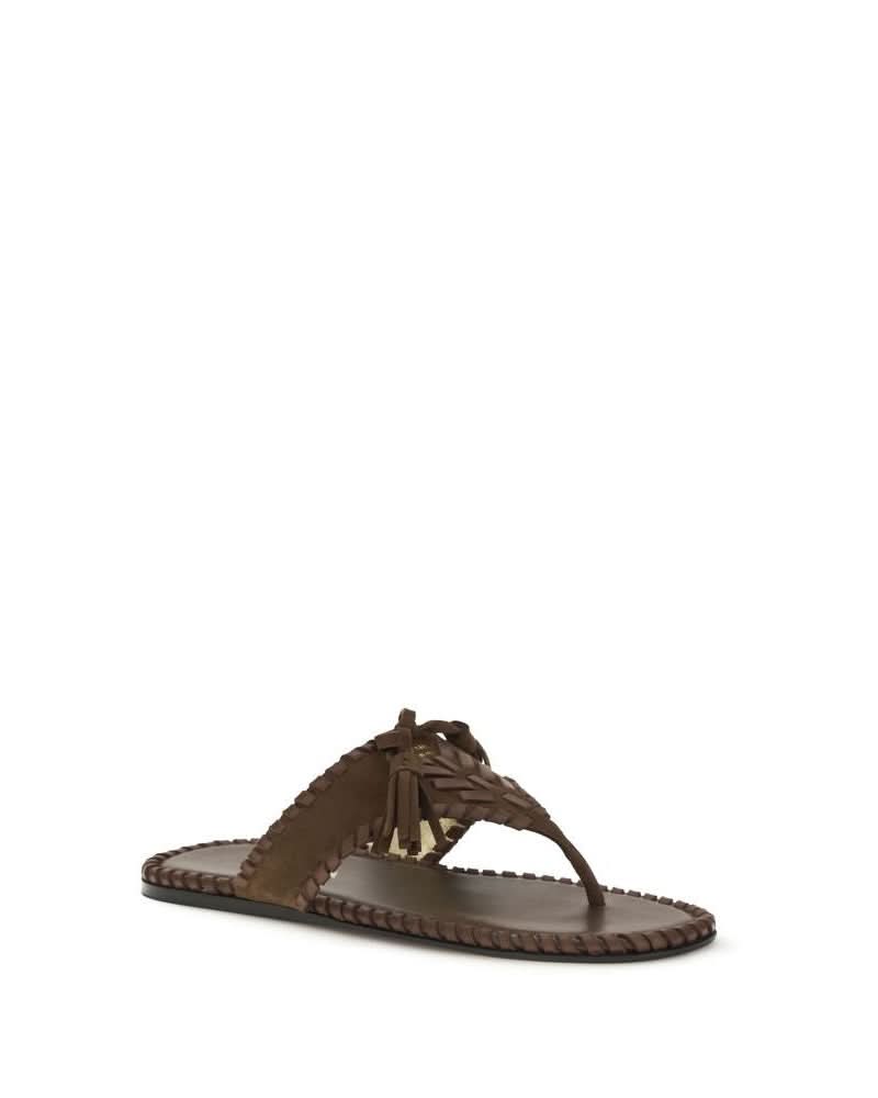 Prada Brown Flat Sandals Glam Steals
