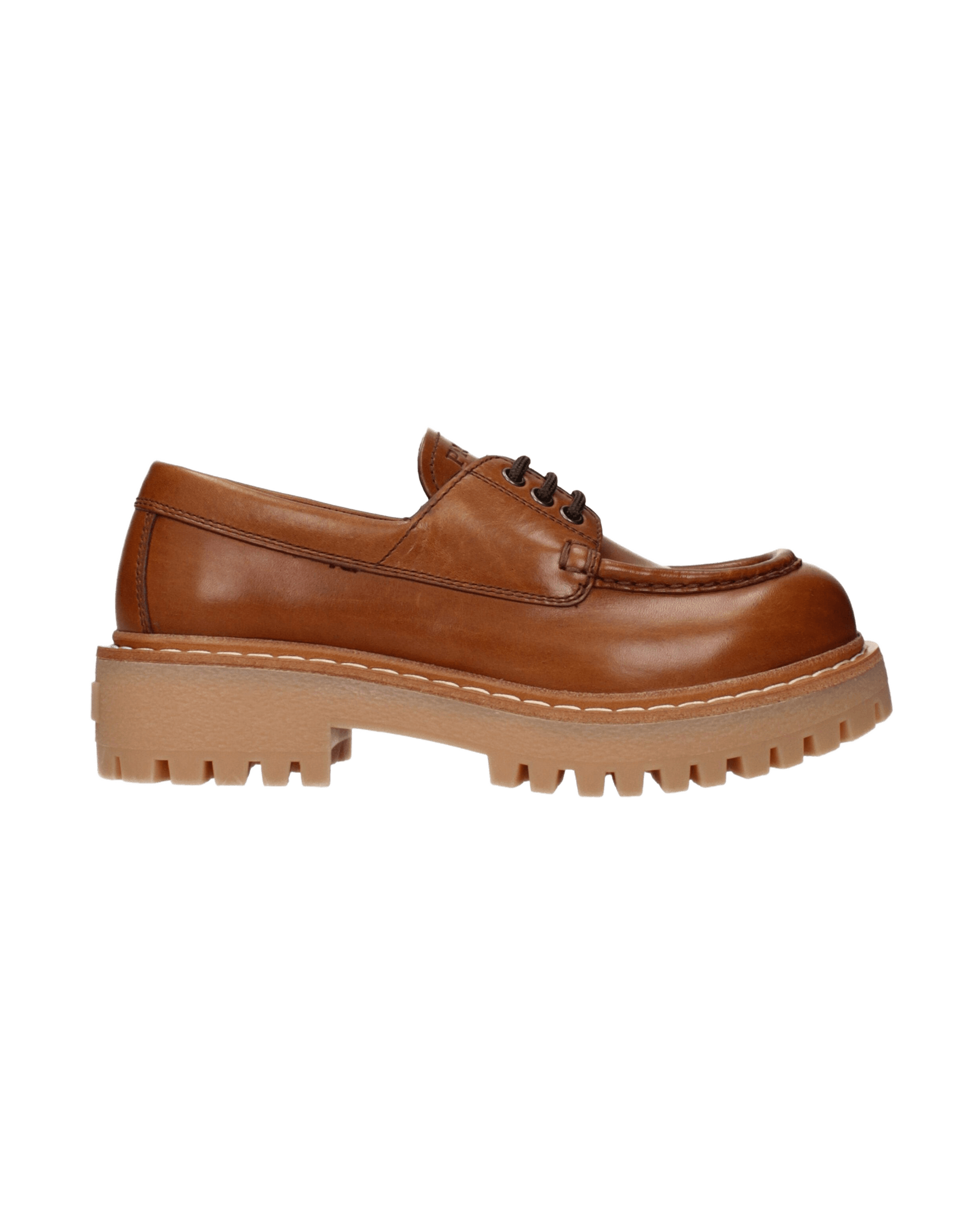 Prada Brown Leather Oxfords Derbies Shoes