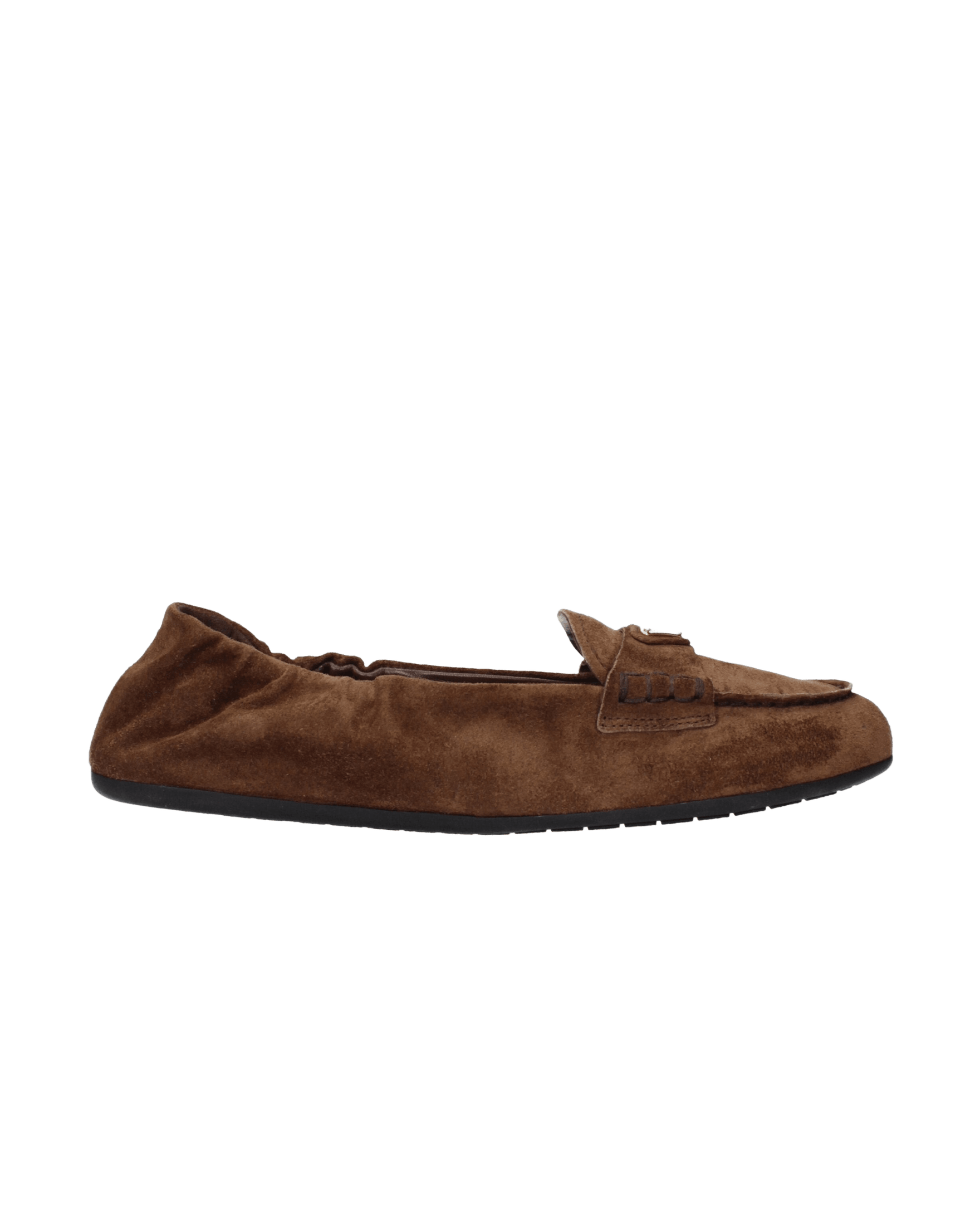 Prada Leather Brown Slip On Loafers Glam Steals