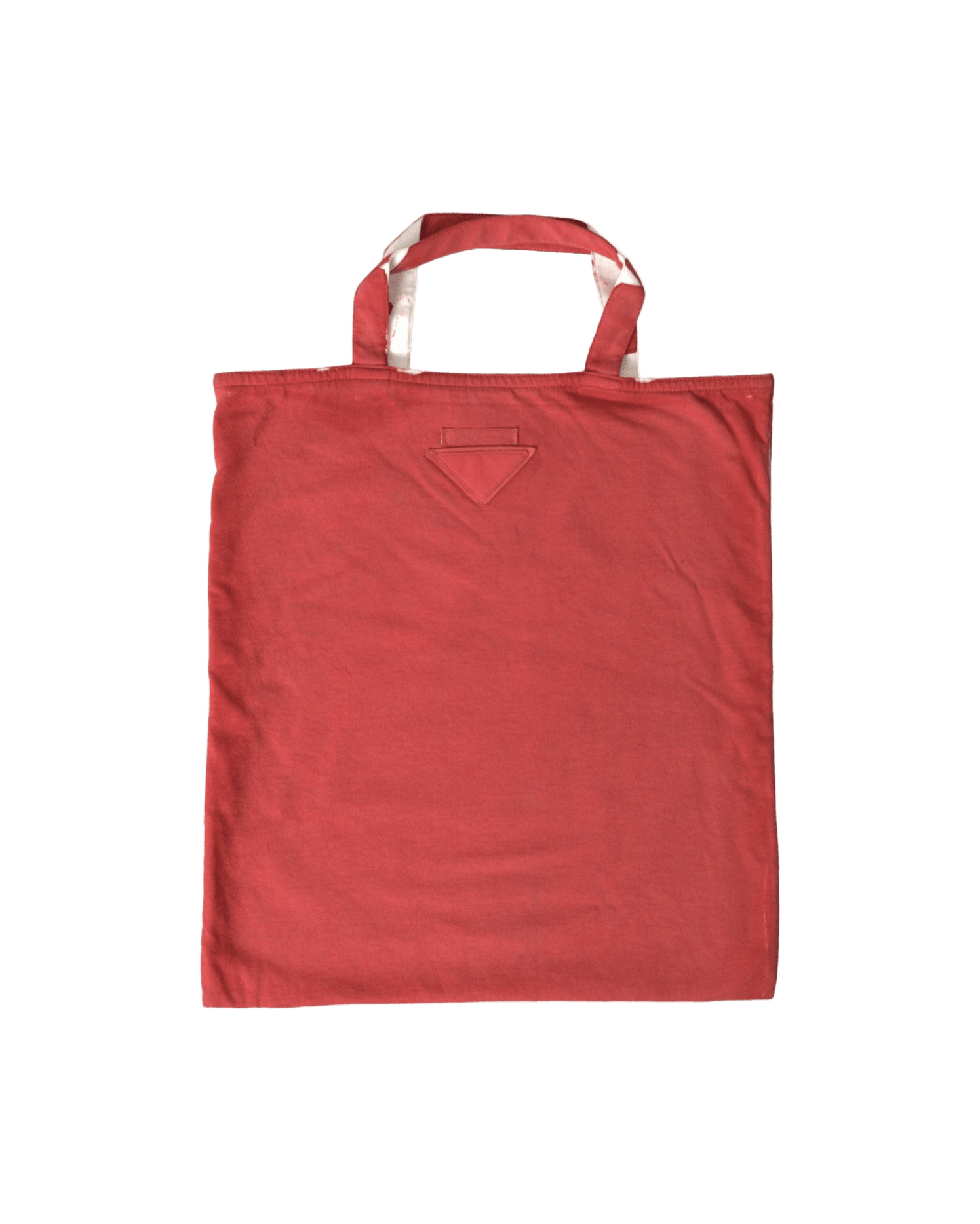 Prada Chic Red And Fabric Tote Bag Glam Steals