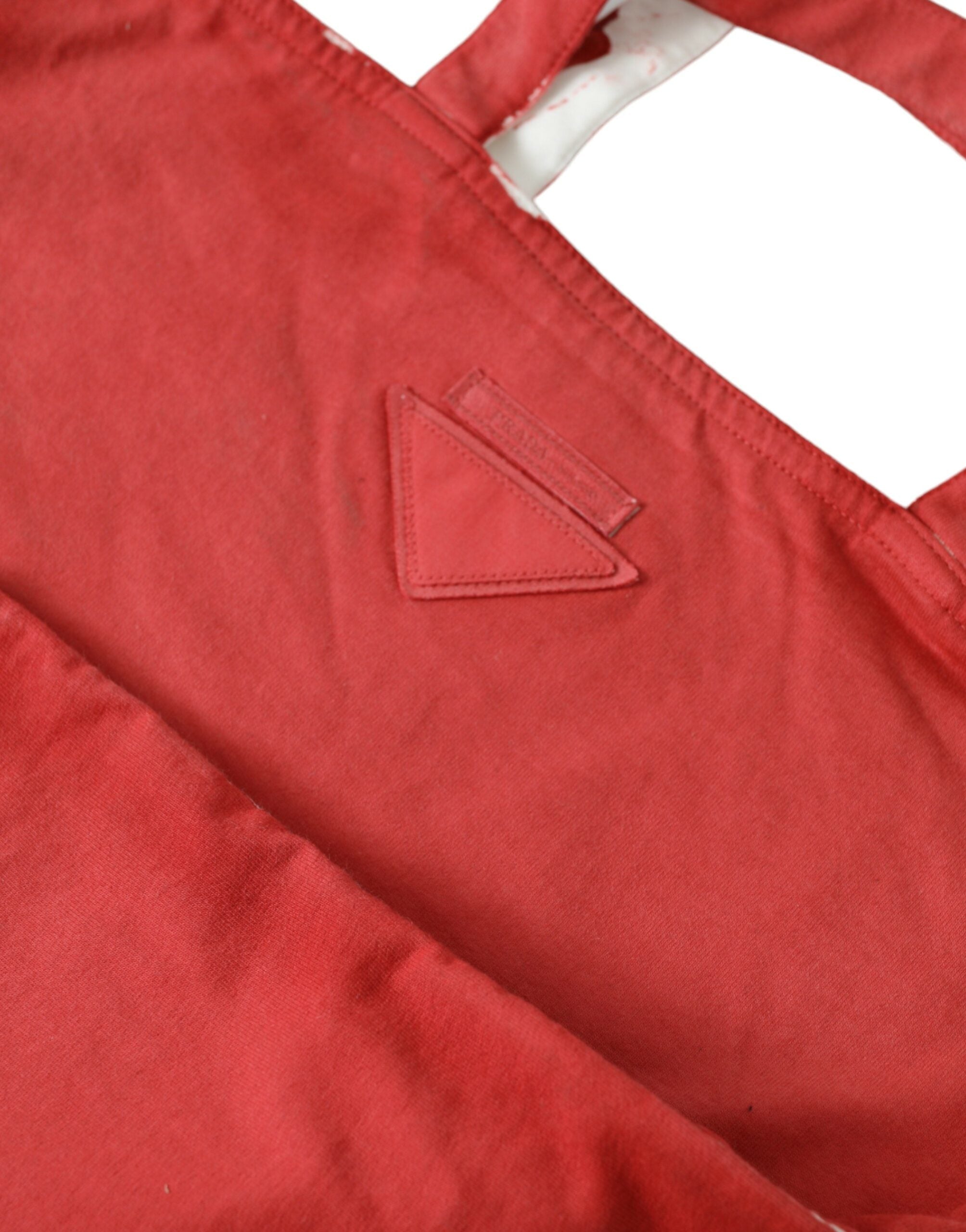 Prada Chic And Fabric Tote Red White Bag Glam Steals