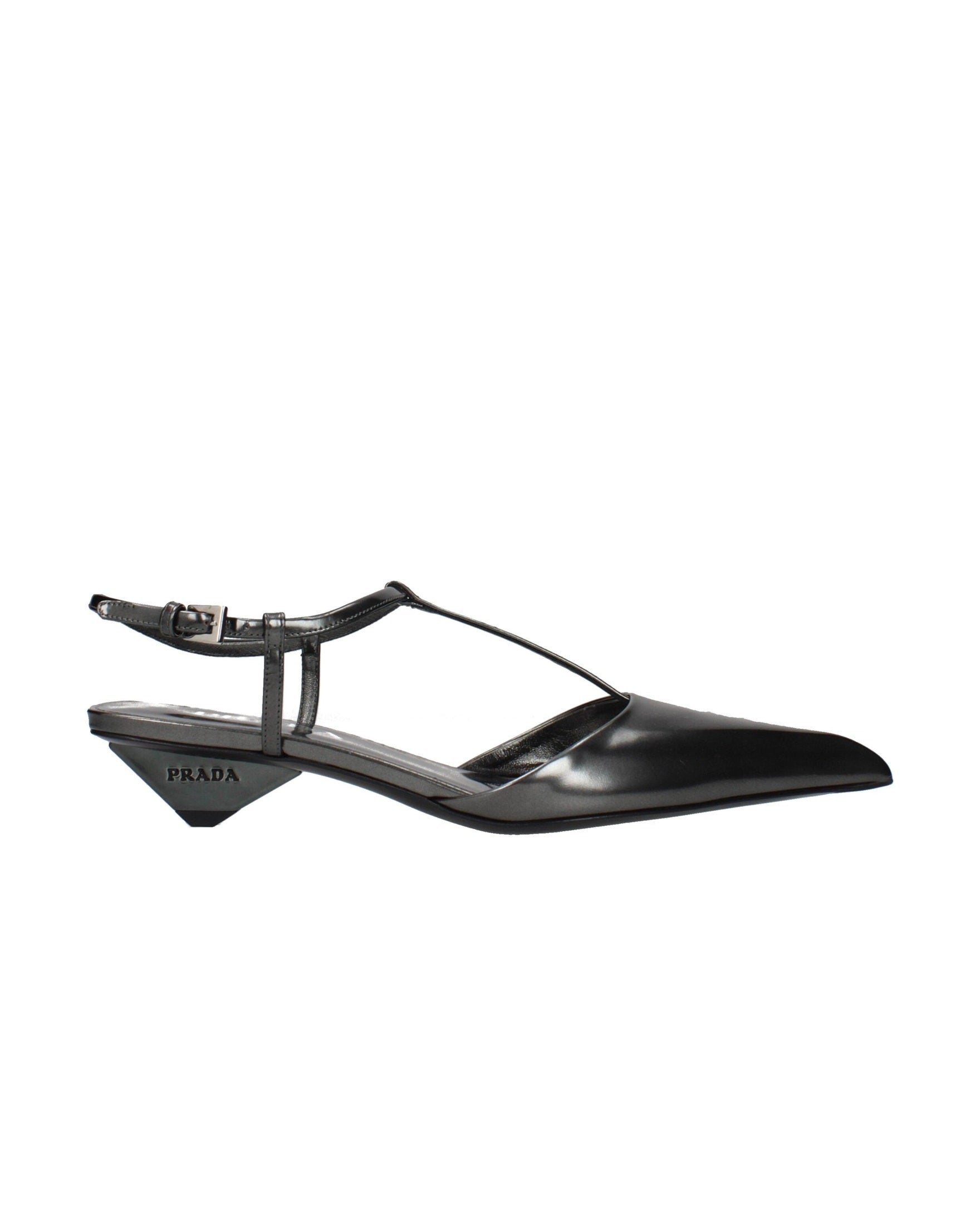 Prada Gray Leather Flat Sandals Glam Steals