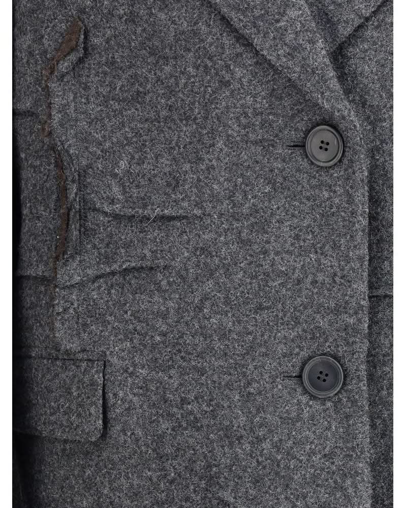 Prada Gray Wool Fleece Coat Glam Steals