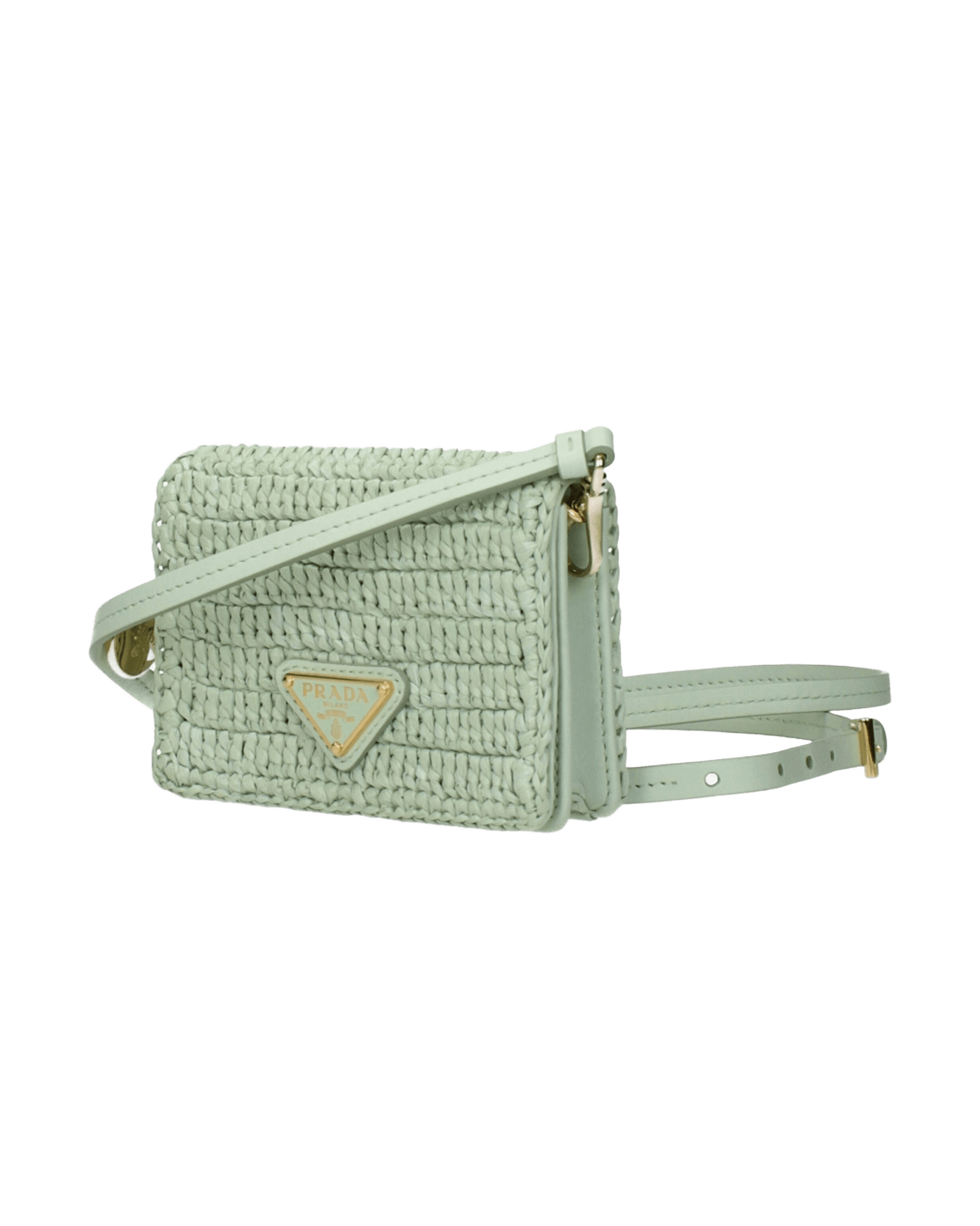 Prada Green Raffia Crossbody Bag Glam Steals