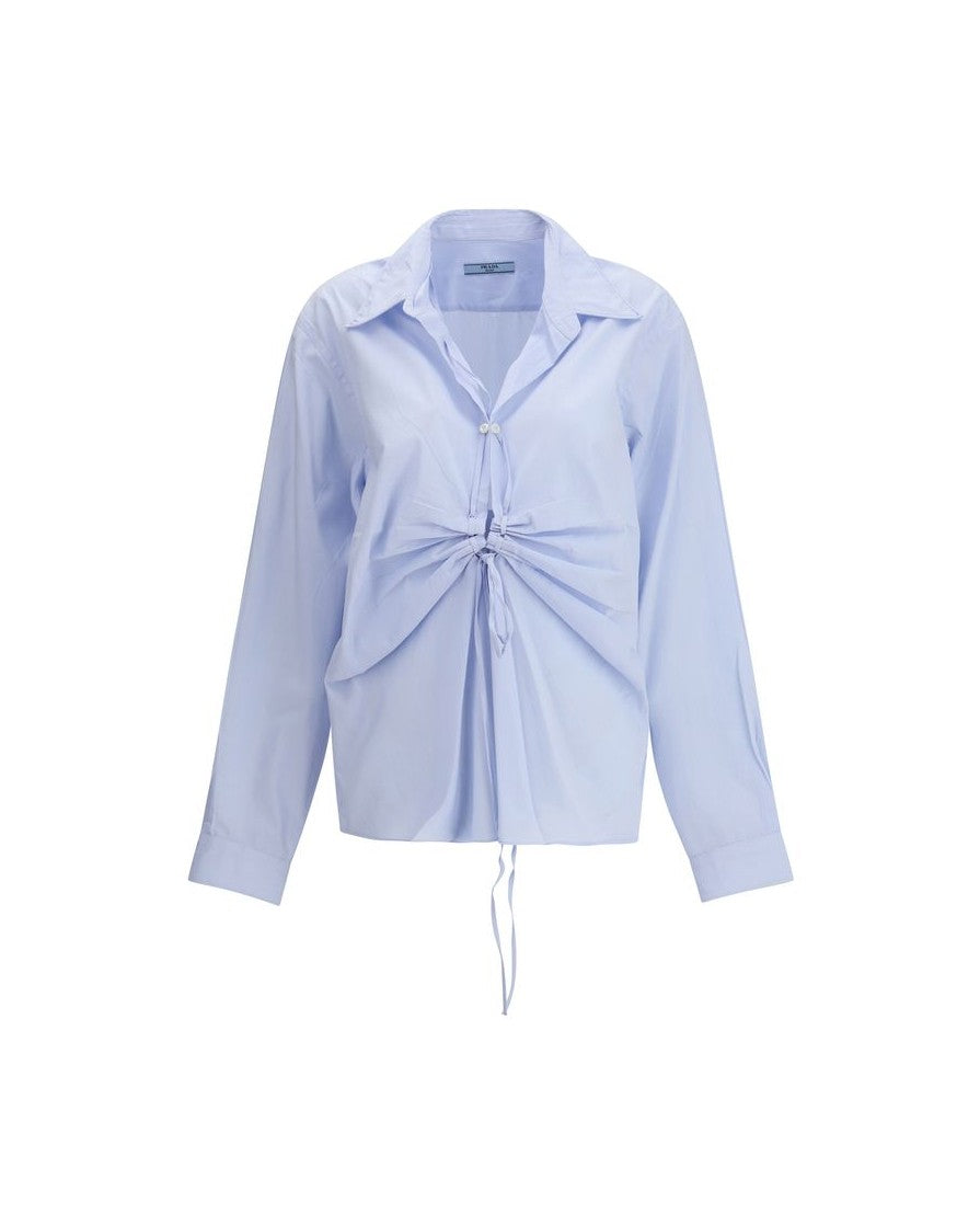 Prada Light Blue Cotton Dress Shirt Glam Steals