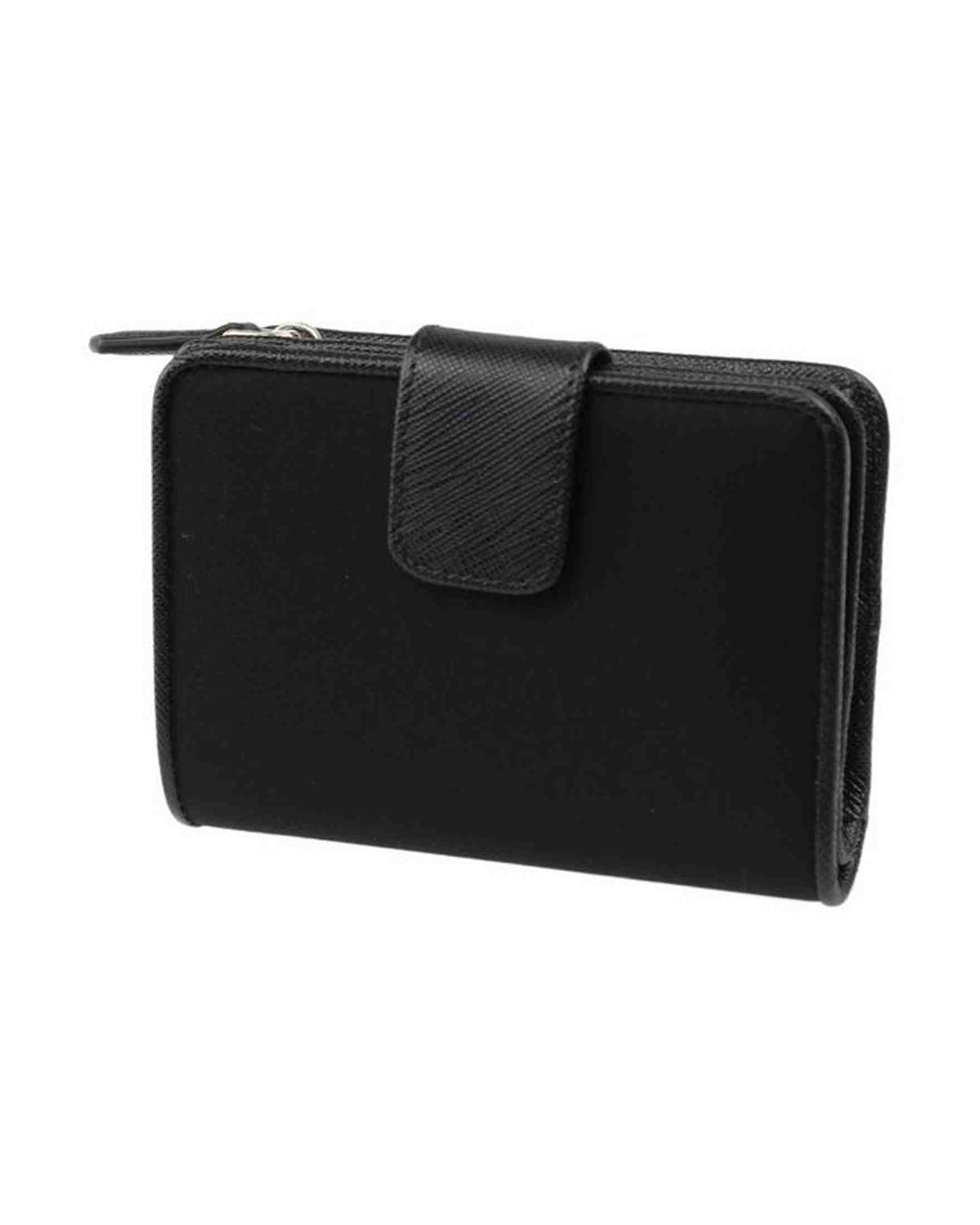 Prada Nylon And Leather French Wallet Glam Steals