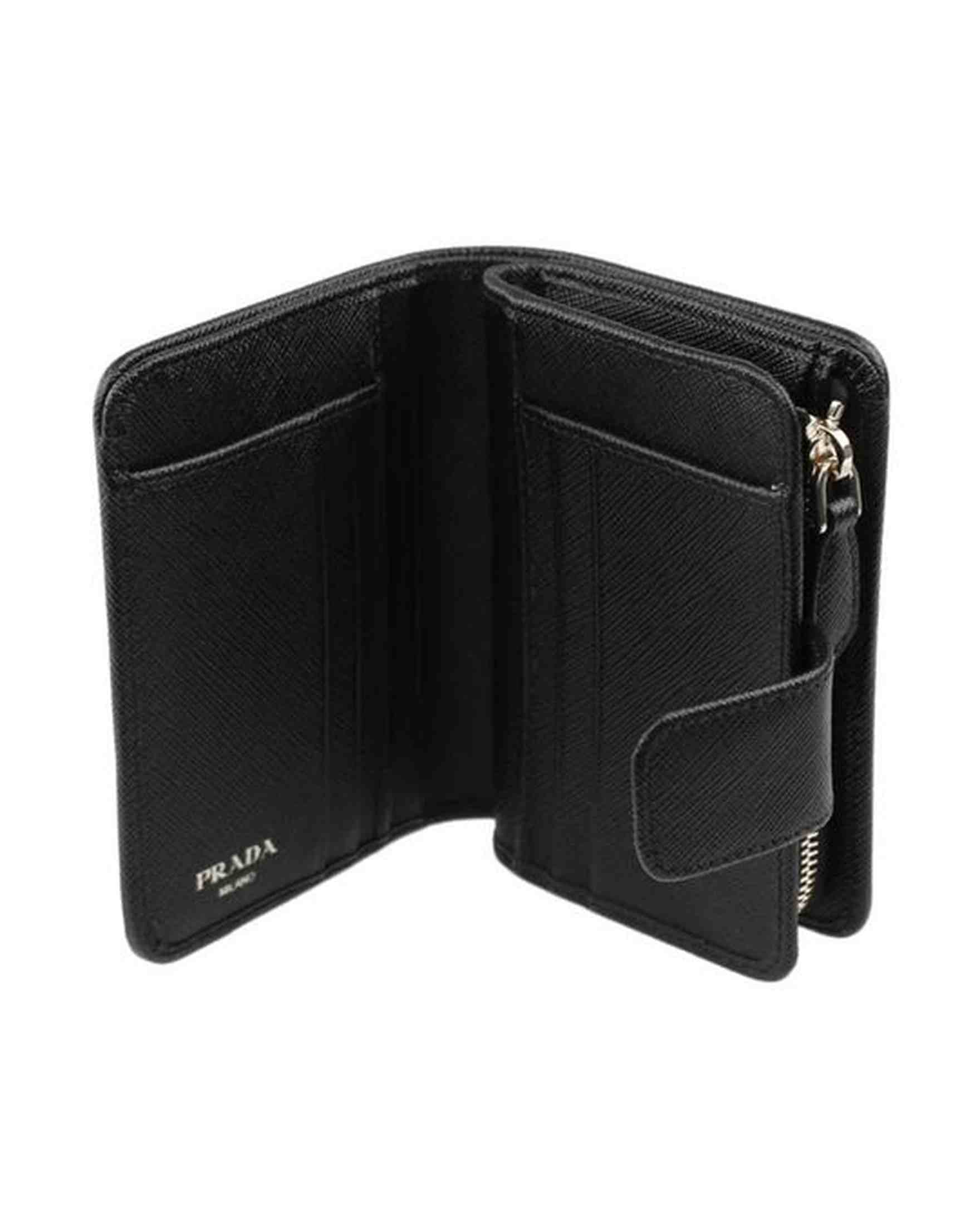 Prada Nylon And Leather French Wallet Glam Steals
