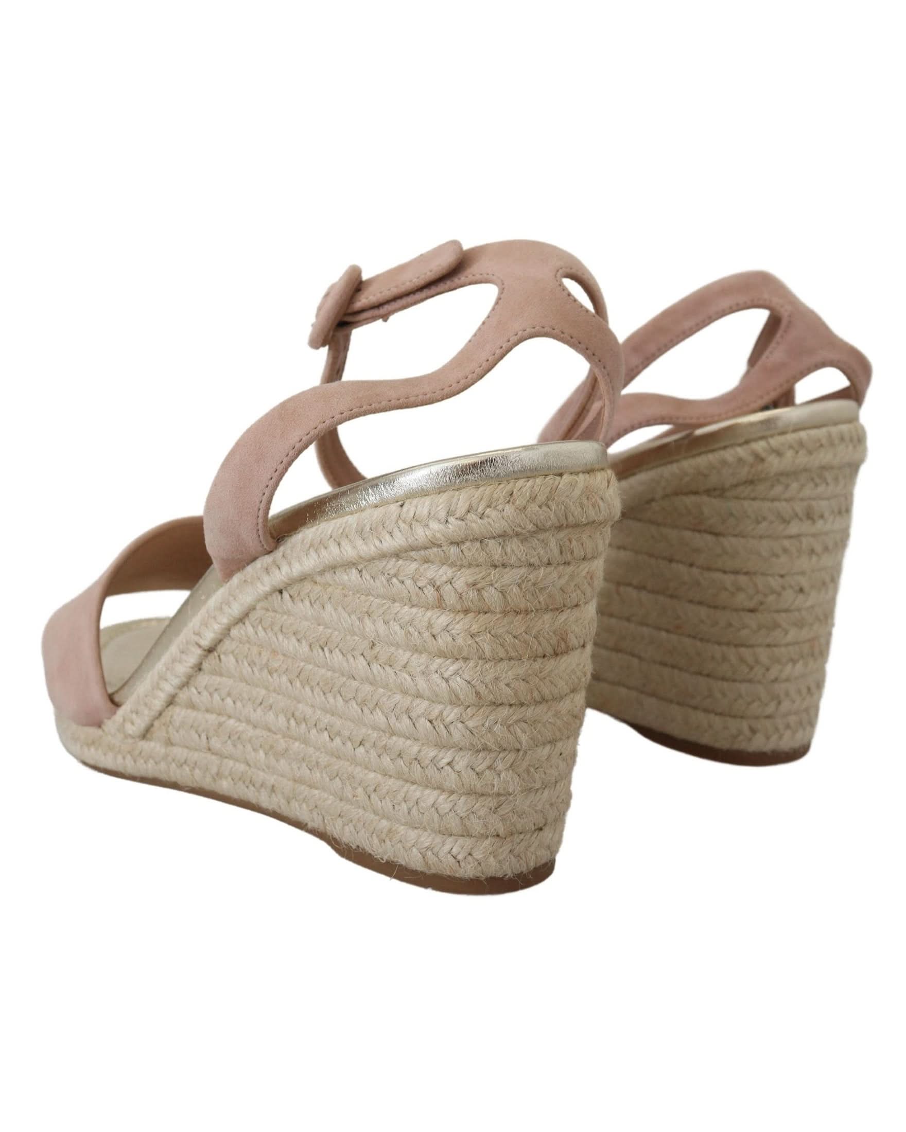 Prada Pink Suede Leather Ankle Strap Sandals Sandals