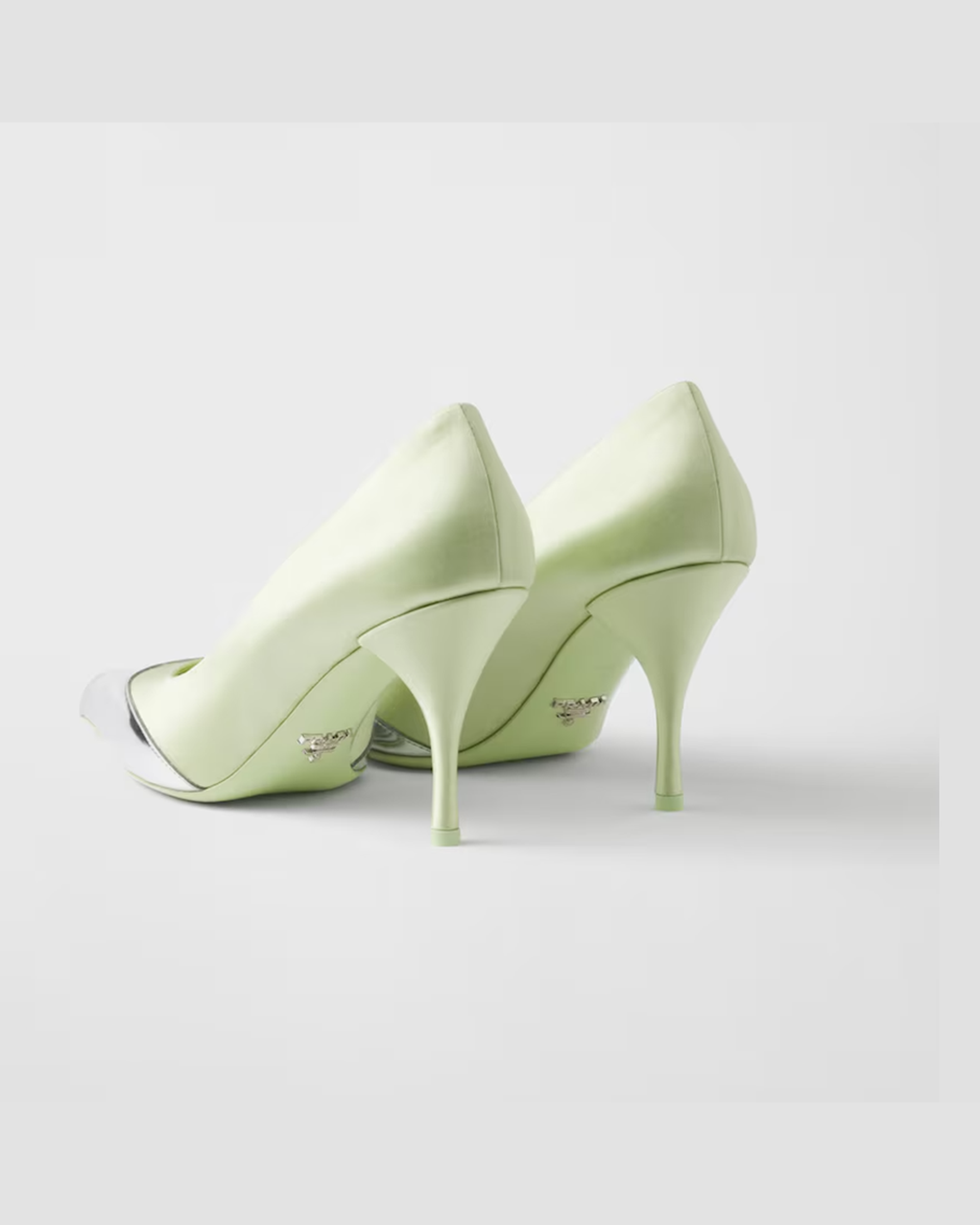 Prada Satin And Metallic Leather Pumps Glam Steals