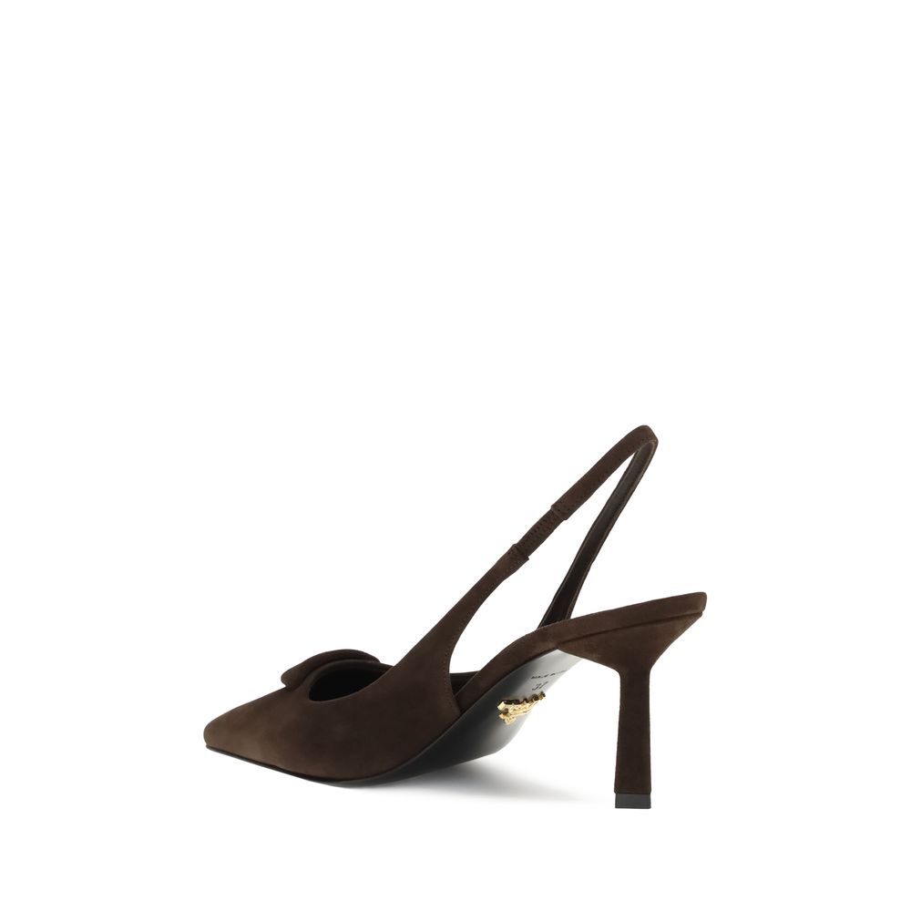Prada Suede Slingback Pumps Glam Steals
