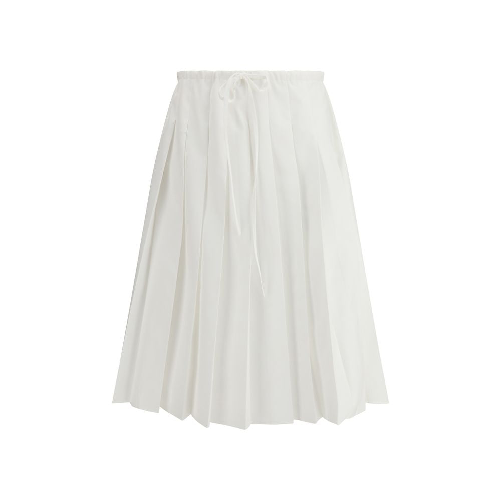 Prada White Cotton Long Skirt Glam Steals
