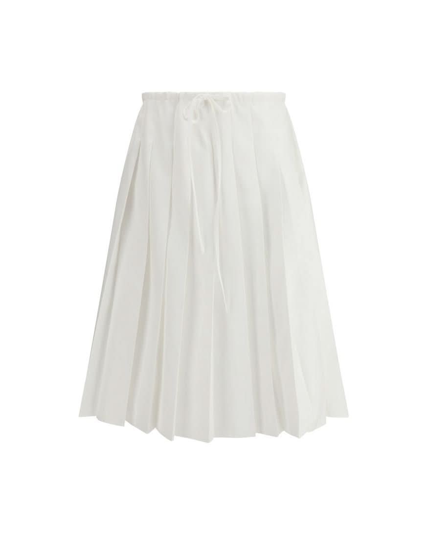 Prada White Cotton Long Skirt Skirts