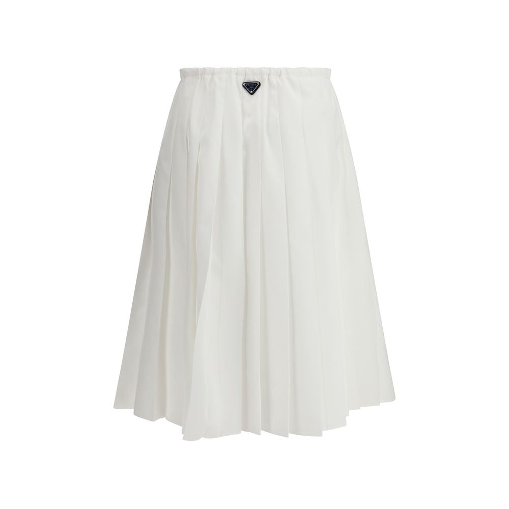 Prada White Cotton Long Skirt Glam Steals