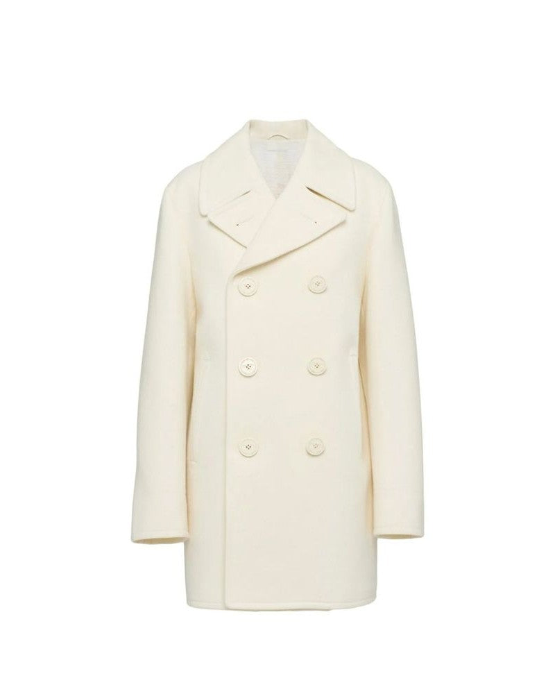 Prada White Wool Coat Glam Steals