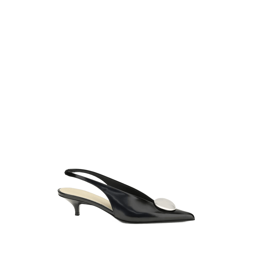 Proenza Schouler Black Calf Leather Bos Taurus Mid Heels