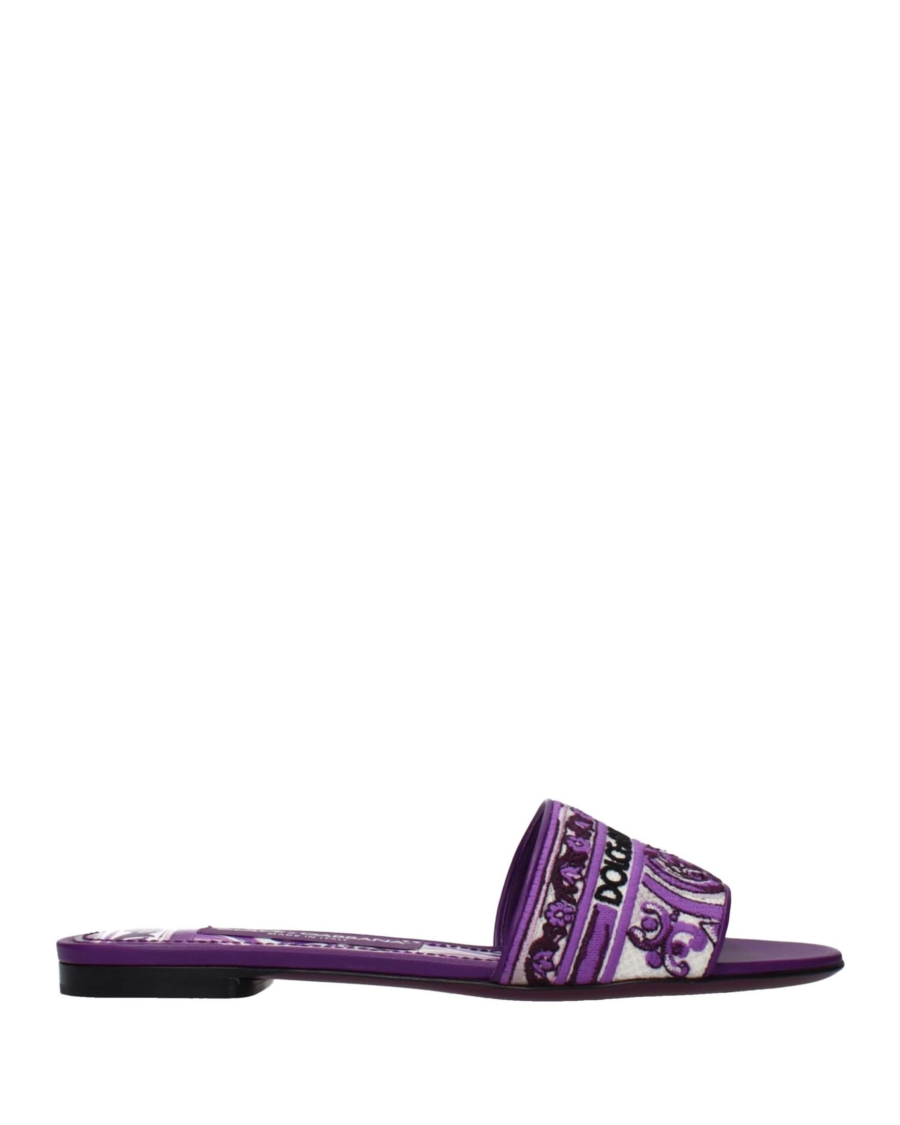 Purple Fabric Slippers Glam Steals